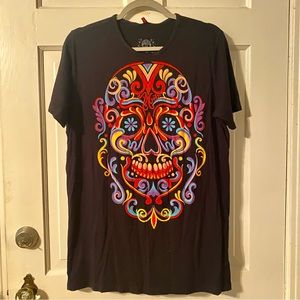 Black sugar skull t-shirt